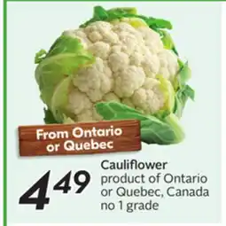 Sobeys Cauliflower offer