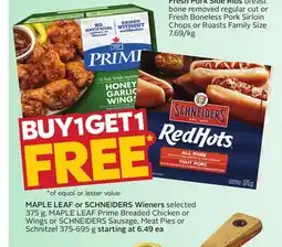 Sobeys MAPLE LEAF or SCHNEIDERS offer