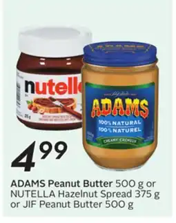 Sobeys ADAMS Peanut Butter offer