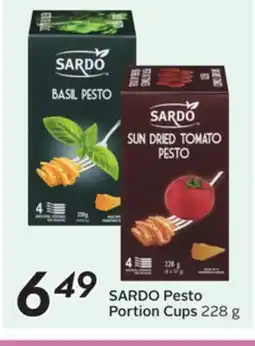Sobeys SARDO Pesto Portion Cups offer