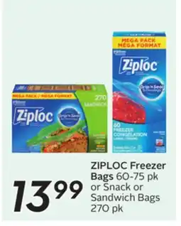 Sobeys ZIPLOC Freezer Bags offer