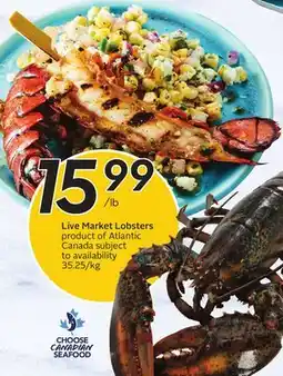 Sobeys Live Market Lobsters offer