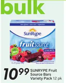 Sobeys SUNRYPE Fruit Source Bars Variety Pack offer