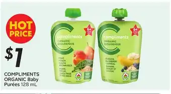 Sobeys COMPLIMENTS ORGANIC Baby Purées offer