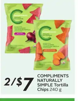 Sobeys COMPLIMENTS NATURALLY SIMPLE Tortilla Chips offer