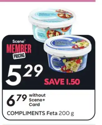 Sobeys COMPLIMENTS Feta offer