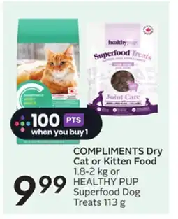 Sobeys COMPLIMENTS Dry Cat or Kitten Food offer