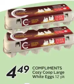 Sobeys COMPLIMENTS Cozy Coop Large White Eggs offer