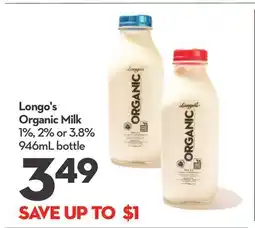 Longo's Longo's Organic Milk offer