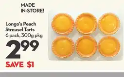 Longo's Peach Streusel Tarts offer