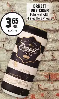 Metro ERNEST DRY CIDER offer