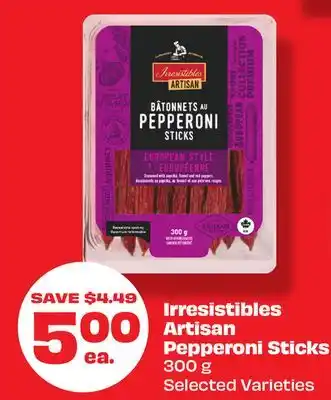 Metro IRRESISTIBLES ARTISAN PEPPERONI STICKS offer