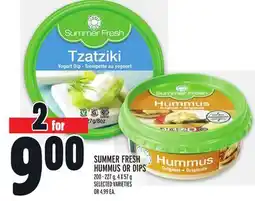 Metro SUMMER FRESH HUMMUS OR DIPS offer