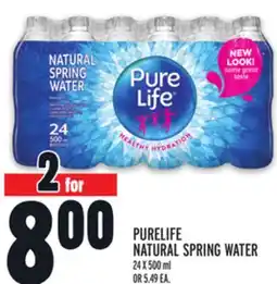 Metro PURELIFE NATURAL SPRING WATER offer