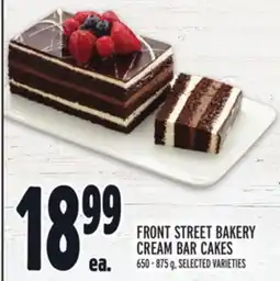 Metro FRONT STREET BAKERY CREAM BAR CAKES offer