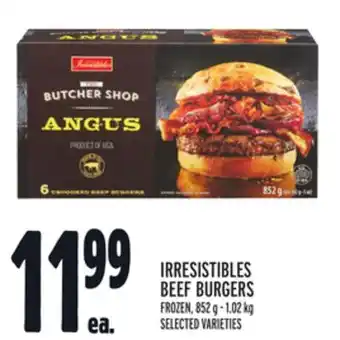 Metro IRRESISTIBLES BEEF BURGERS offer