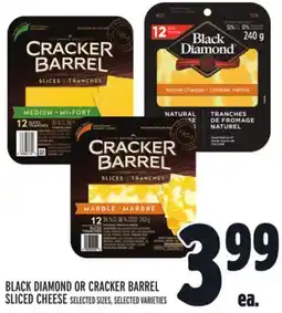 Metro BLACK DIAMOND OR CRACKER BARREL SLICED CHEESE offer