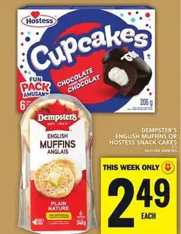 Food Basics DEMPSTER'S ENGLISH MUFFINS OR HOSTESS SNACK CAKES offer