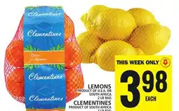 Food Basics LEMONS OR CLEMENTINES offer