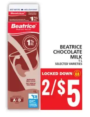 Food Basics BEATRICE CHOCOLATE MILK offer