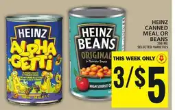 Food Basics HEINZ CANNED MEAL OR BEANS offer