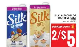 Food Basics SILK ALMOND OR OAT BEVERAGE offer