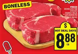 Food Basics FRESH BONELESS RIB STEAKS FAMILY PACK offer