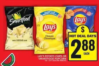 Food Basics LAY'S POTATO CHIPS OR SMARTFOOD POPCORN offer