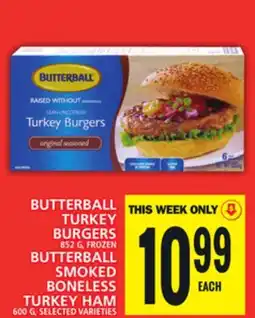 Food Basics BUTTERBALL TURKEY BURGERS OR BUTTERBALL SMOKED BONELESS TURKEY HAM offer