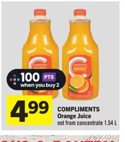 Foodland COMPLIMENTS Orange Juice offer
