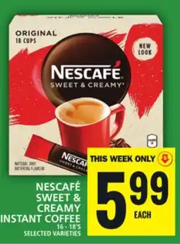 Food Basics NESCAFE SWEET & CREAMY INSTANT COFFEE offer