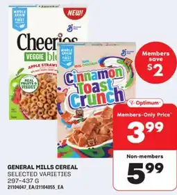Loblaws GENERAL MILLS CEREAL, 297-437 G offer
