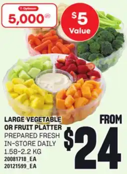 Loblaws LARGE VEGETABLE OR FRUIT PLATTER offer
