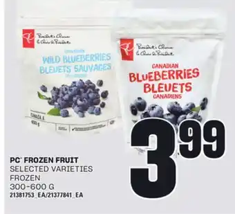 Loblaws PC FROZEN FRUIT, 300-600 G offer