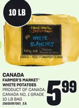 Loblaws FARMER'S MARKET WHITE POTATOES, 10 LB BAG offer