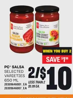 Loblaws PC SALSA, 650 ML offer
