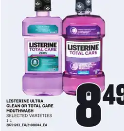 Loblaws LISTERINE ULTRA CLEAN OR TOTAL CARE MOUTHWASH, 1 L offer