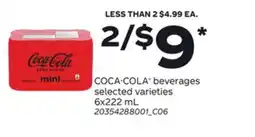 Loblaws COCA-COLA BEVERAGES, 6x222 mL offer