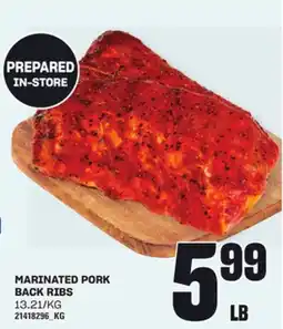 Loblaws MARINATED PORK BACK RIBS offer