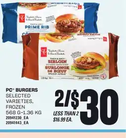 Loblaws PC BURGERS offer