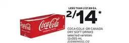 Loblaws COCA-COLA OR CANADA DRY SOFT DRINKS, 12x355 mL offer