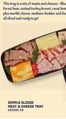 Loblaws SIMPLE SLICED MEAT & CHEESE TRAY offer