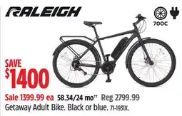 Canadian Tire Raleigh Getaway Adult Bike offer