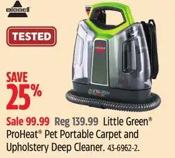 Canadian Tire Bissell Little Green ProHeat Pet Portable Carpet and Upholstery Deep Cleaner offer