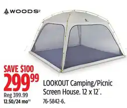 Canadian Tire Woods LOOKOUT Camping/Picnic Screen House offer