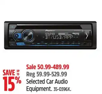 Canadian Tire Pioneer Selected Car Audio Equipment offer