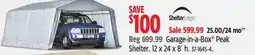 Canadian Tire Shelter Logic Garage-in-a-Box Peak Shelter offer