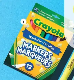 Real Canadian Superstore CRAYOLA WASHABLE FINE LINE ORIGINAL MARKETS, 12's offer