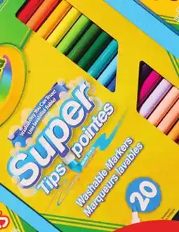 Loblaws CRAYOLA SUPER TIPS MARKERS, 20 pack offer