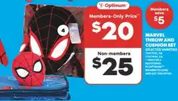 Real Canadian Superstore MARVEL THROW AND CUSHION SET offer